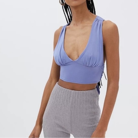 Urban Outfitters Tops - Urban Outfitters Phoenix Plunging Tie Back Top